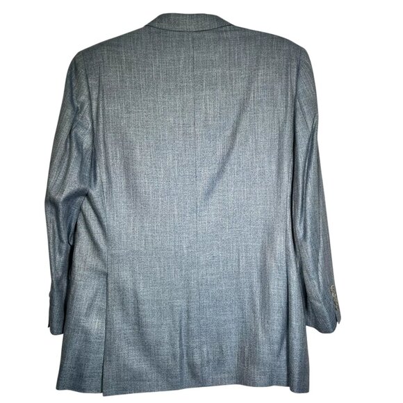Jack Victor Valtuwood SPJ Mens Gray Single Breasted Two Button Blazer Size 44 L - Picture 10 of 16